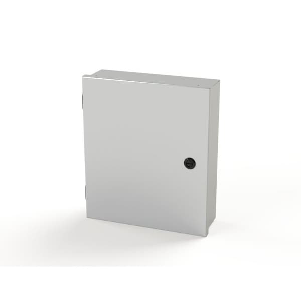 1/4 Turn Latch Electrical Enclosures, 14 in H, 4 in D, 12 in W, NEMA 1, Carbon Steel